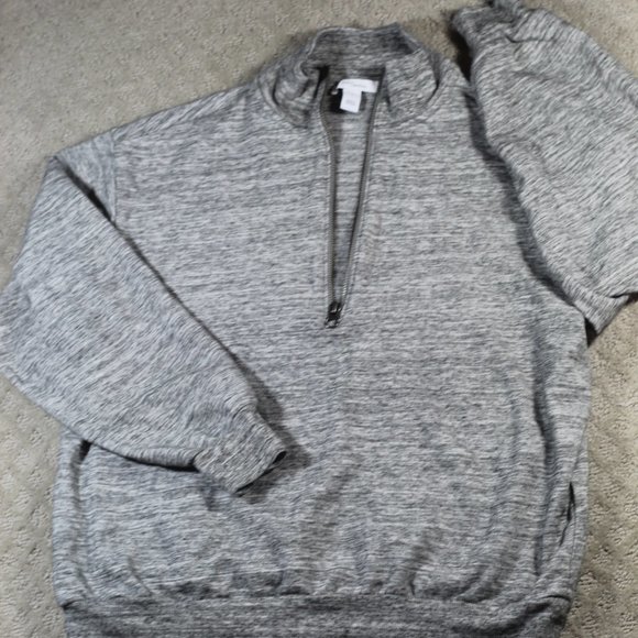 Daily Ritual Size S Grey 1/4 Zip Crop Sweatshirt Like New - Picture 1 of 3